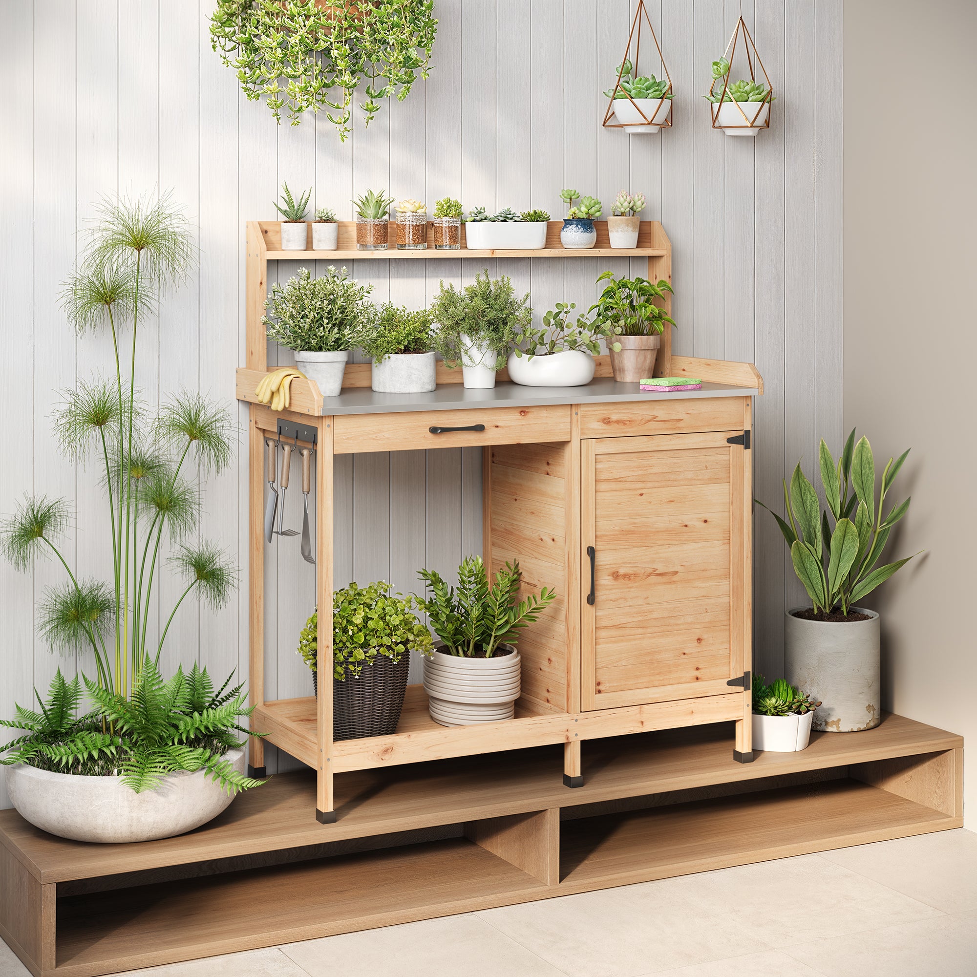 potted plant table Garden Work Table for Plants – My Store